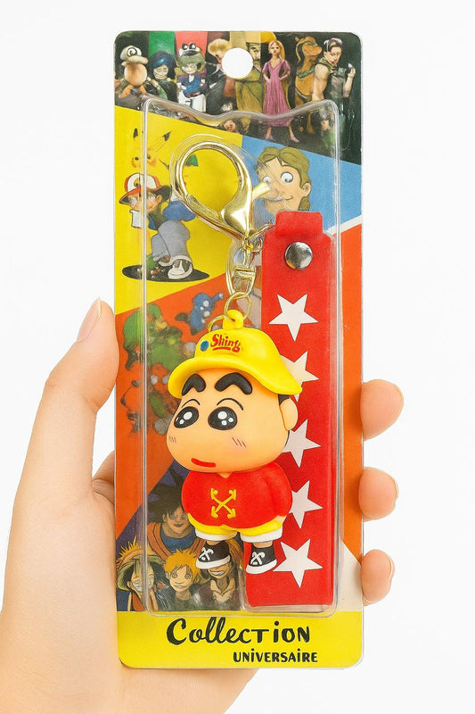 Shin-chan Cartoon Keychain – Cute Character Keyring for Keys & Bags